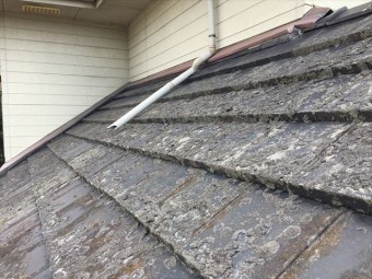 瀬戸内市 瓦屋根葺き替え工事 カバー工法 屋根点検 雨樋欠落