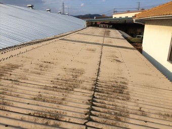 岡山市東区 スレート屋根修理の点検