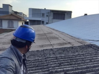 岡山市東区 スレート屋根修理の点検