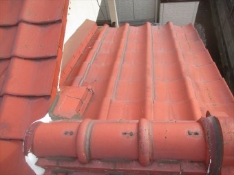 岡山市北区 瓦屋根葺き替え工事 セメント瓦点検