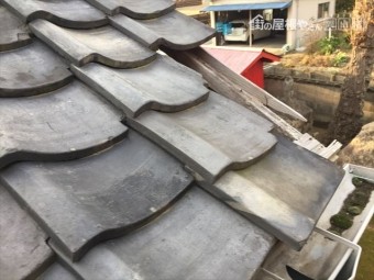 岡山市中区 屋根瓦修理 屋根診断士による点検 瓦の状態