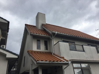岡山市北区 急勾配の屋根の修理