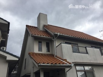 岡山市北区 急勾配の屋根の修理