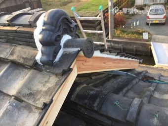岡山市中区 雨漏り修理 漆喰工事