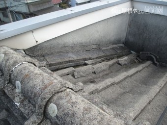岡山市南区 屋根葺き替え のし瓦崩れかけ