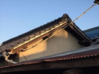 岡山市中区 雨漏り修理 漆喰工事