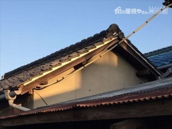 岡山市中区 雨漏り修理 漆喰工事