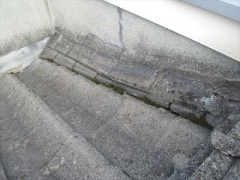 岡山市南区 屋根葺き替え のし瓦崩れかけ