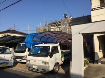 岡山市北区 屋根工事 瓦撤去