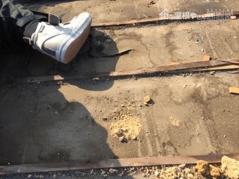 岡山市北区 瓦屋根葺き替え工事 雨漏り跡
