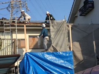 岡山市北区 屋根工事 瓦撤去