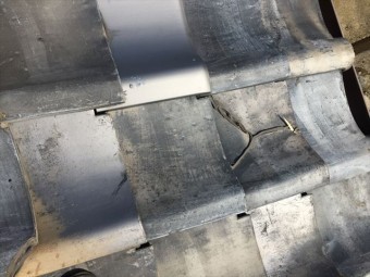 瀬戸内市 瓦葺き替え工事 屋根点検 割れ瓦