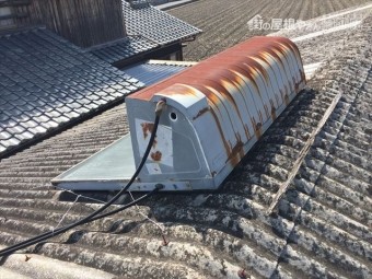 岡山市南区 太陽熱温水器撤去