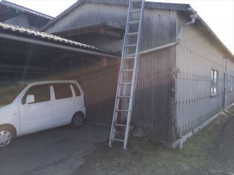 岡山市南区 太陽熱温水器撤去