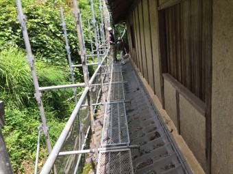 岡山県久米南町 屋根工事 屋根リフォーム 2足場撤去