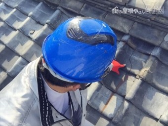 瀬戸内市 瓦葺き替え工事 点検の模様