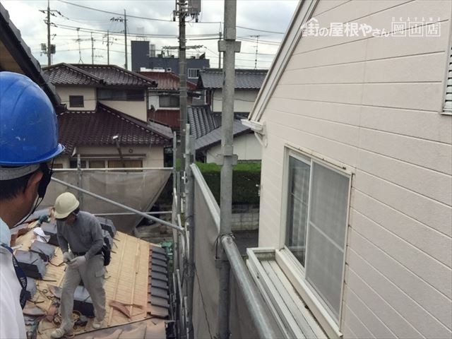 岡山市南区 屋根工事 雨漏り修理 1階地伏せ