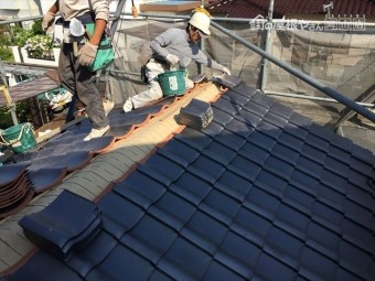 岡山市南区 屋根工事 雨漏り修理 1階地伏せ