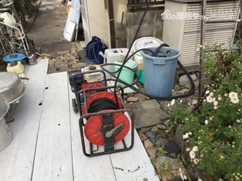 岡山市中区 屋根塗装工事 水洗いです