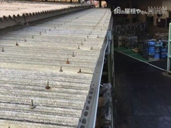 岡山市東区 スレート屋根修理の点件 雨とい