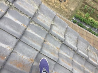 岡山市南区で屋根瓦修理点検