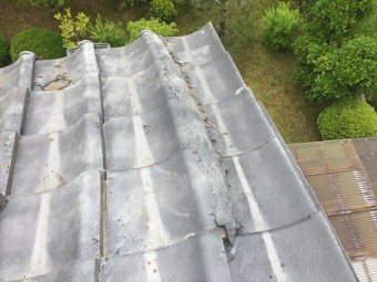 玉野市で屋根瓦修理点検