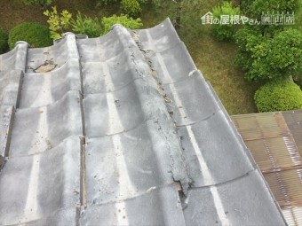 玉野市で屋根瓦修理点検