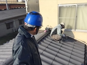 岡山市中区 屋根塗装 下地処理
