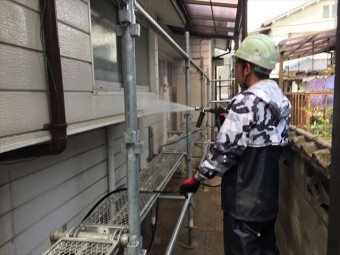 岡山市北区 外壁塗装 高圧洗浄