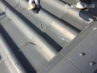 岡山市中区 屋根塗装 下地処理
