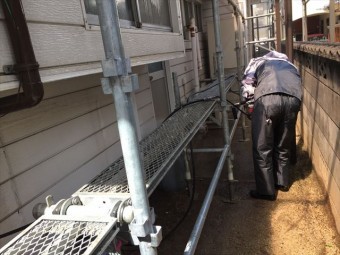 岡山市北区 外壁塗装 高圧洗浄