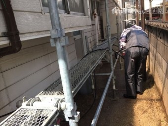 岡山市北区 外壁塗装 高圧洗浄
