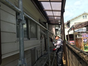 岡山市北区 外壁塗装 高圧洗浄