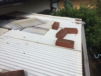 岡山市中区テラスの波板張替