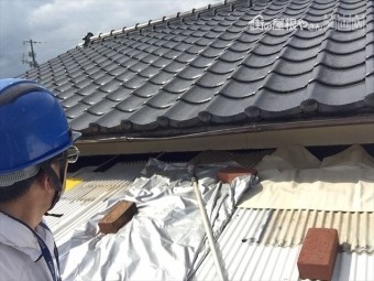 岡山市中区テラスの波板張替