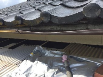 岡山市中区テラスの波板張替