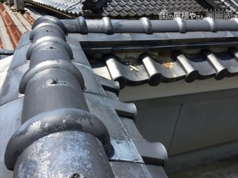 岡山市北区で塀の漆喰補修
