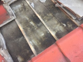 岡山市北区 瓦屋根葺き替え工事 セメント瓦点検
