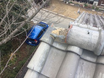 赤磐市 屋根瓦点検 瓦のズレ