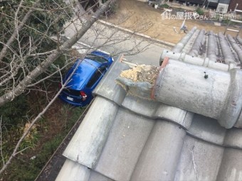 赤磐市 屋根瓦点検 瓦のズレ