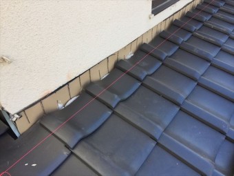 岡山市北区 瓦屋根葺き替え工事 際熨斗施工