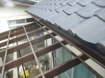 岡山市中区テラスの波板張替