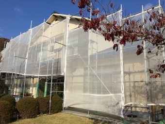 備前市 養生足場