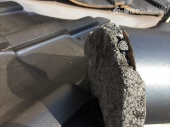 岡山市南区 屋根瓦修理 漆喰入れ替え工事