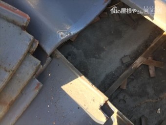 岡山市南区 防水紙に雨水の跡