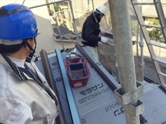 岡山市北区 アイジー工業のス-パーグルテクト施工開始