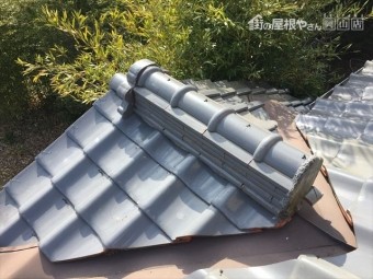 岡山市南区 屋根補修工事 漆喰入れ替え工事