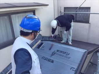 岡山市北区 スーパーガルテクトの工事確認