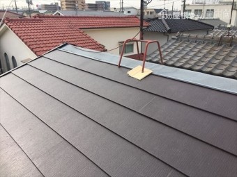 岡山市北区 スーパーガルテクトの工事2階です