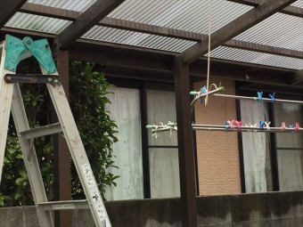 玉野市でポリカナミイタ工事